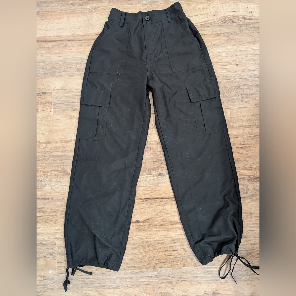 Women's Black Cargo Pants - Small